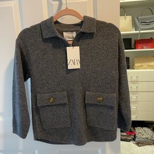 Zara kid sweater. Color gray size 9-10
